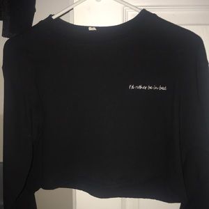 long sleeve crop top